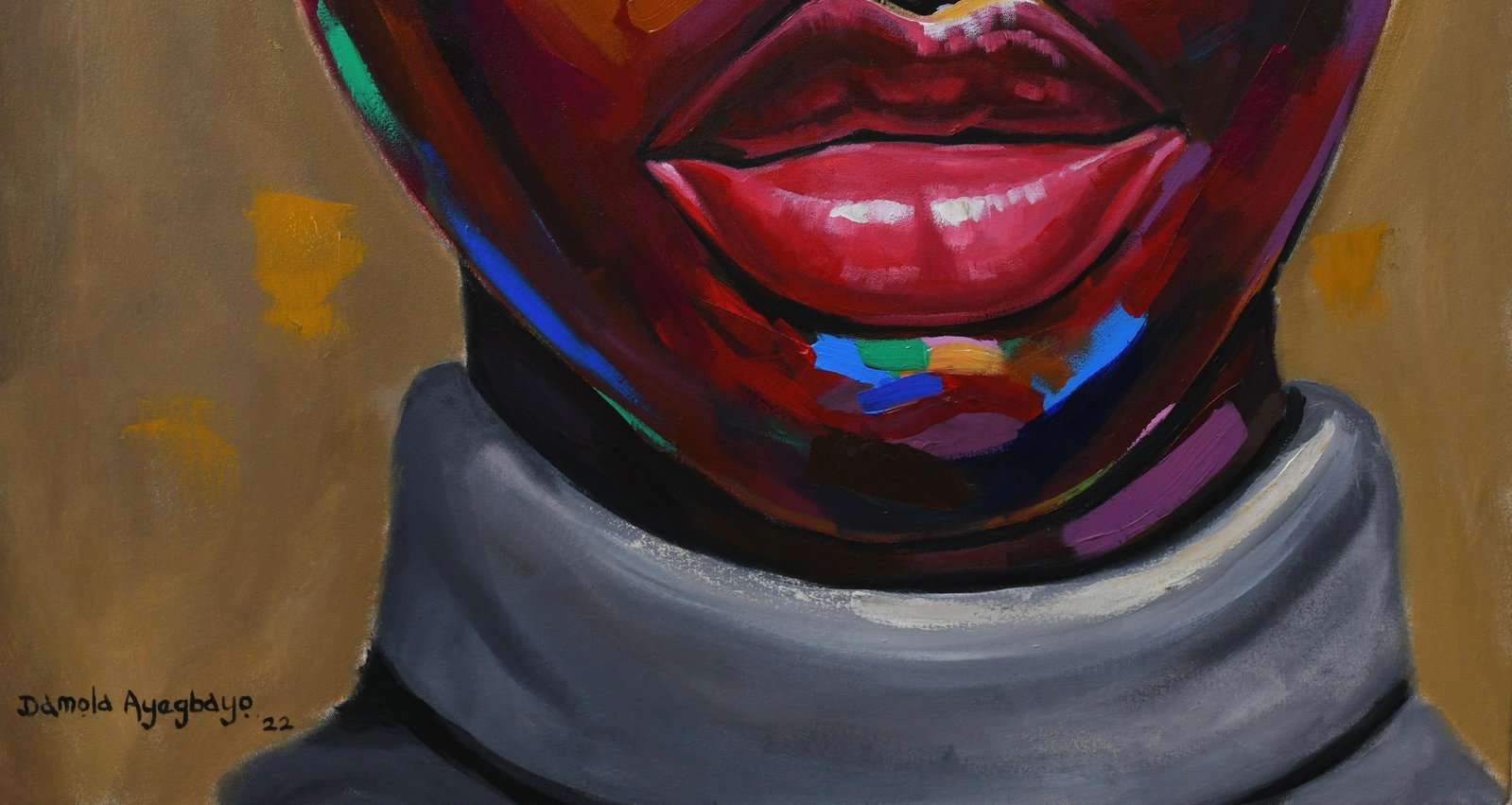 Damola Ayegbayo , Vision Of Hope 4 - 21st Century, Contemporary, Figurative Portrait, Women, Face, - 6