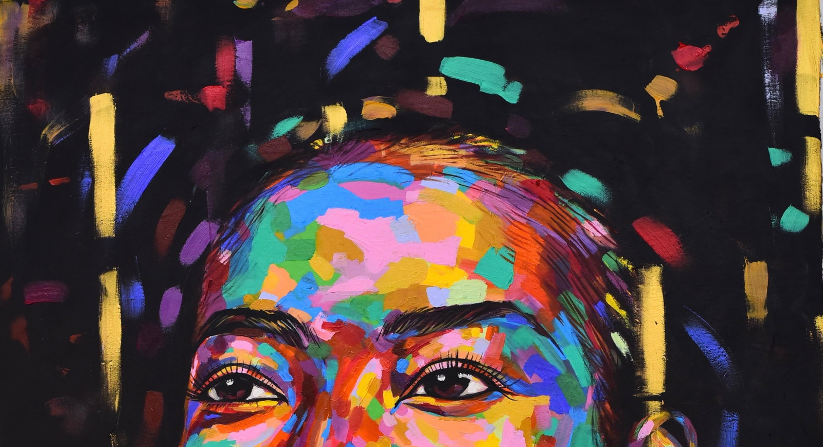 Damola Ayegbayo , Feminine Royalty 2 -21st Century, Contemporary, Figurative Portrait, Women Smile, - 3