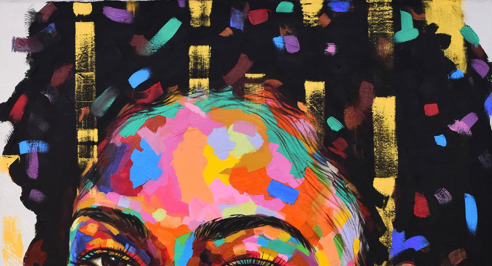 Damola Ayegbayo , Soulmate 5 -21st Century, Contemporary, Figurative Portrait, Woman Smiling, Love, - 8