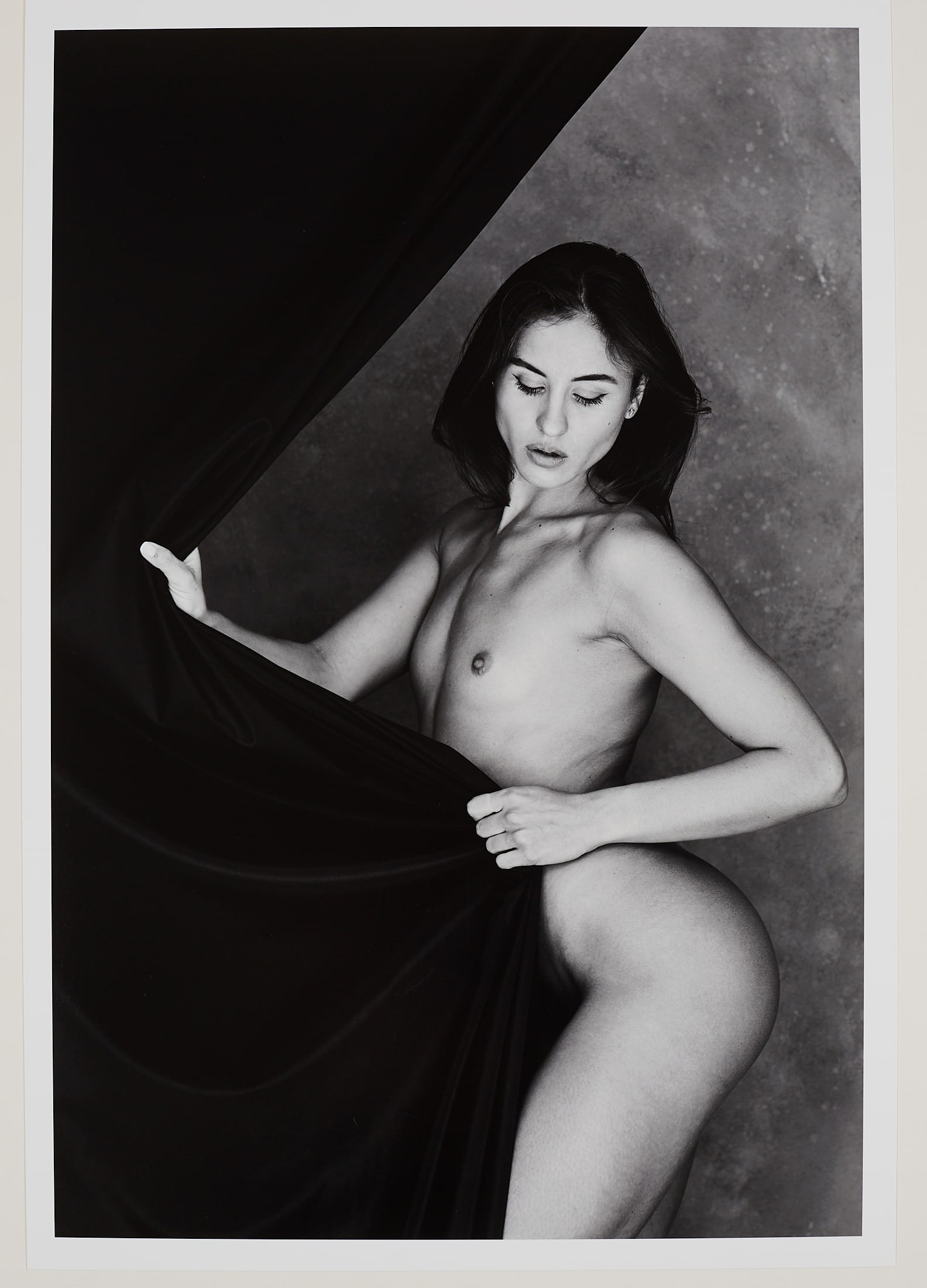Curtain call: Artist: Spiros Politis Title: Curtain call Date/Period:2026 Materials:photography Size:19" x13" Descritpion:Nude study with fabric.Photographed in 2026 in London.Printed on the wonderful Canson