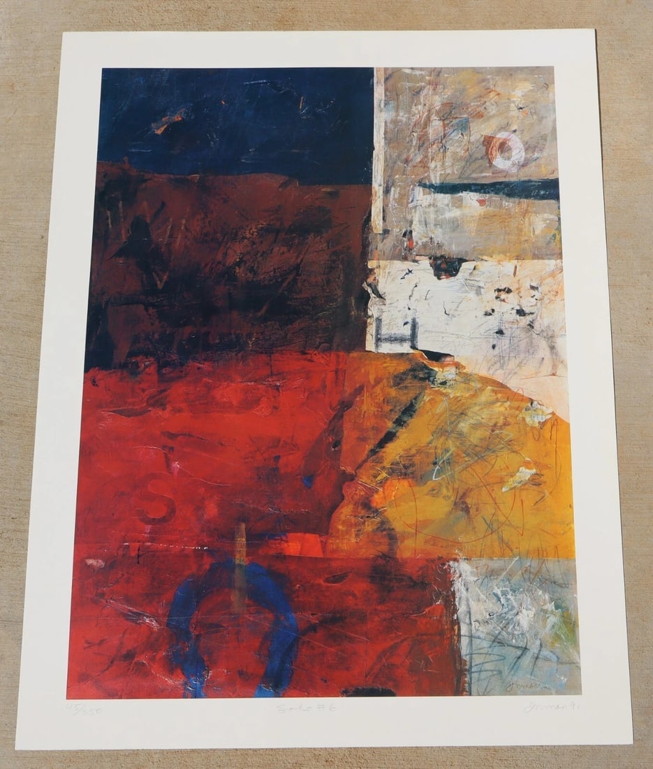 Robert Inman Abstract Expressionist S/N Offset Lithograph Soho #6 - 2