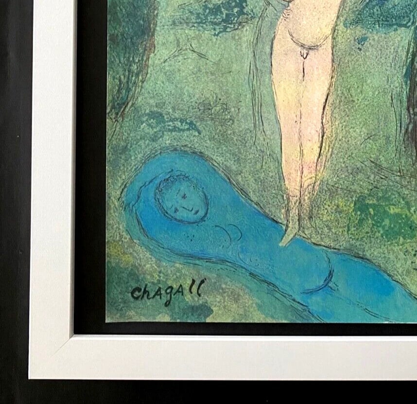MARC CHAGALL | ORIGINAL VINTAGE 1977 PRINT | SIGNED | MOUNTED AND FRAMED - 2