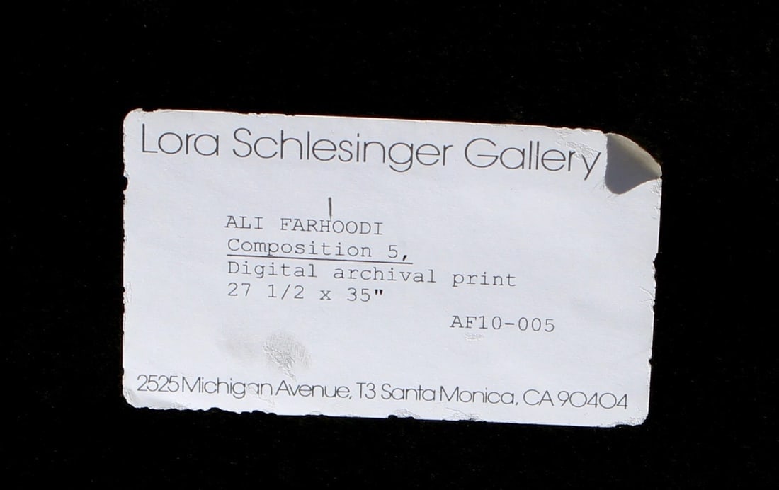 ALI FARHOODI (1951-2014) Composition Five S/N Digital Archival Print 3/15 - 6