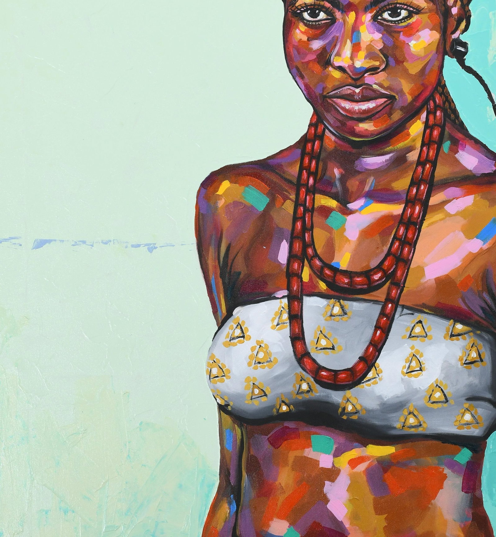Damola Ayegbayo , Black pride 4 - 21st Century, Contemporary, Figurative Portrait, Women, Beauty, - 9