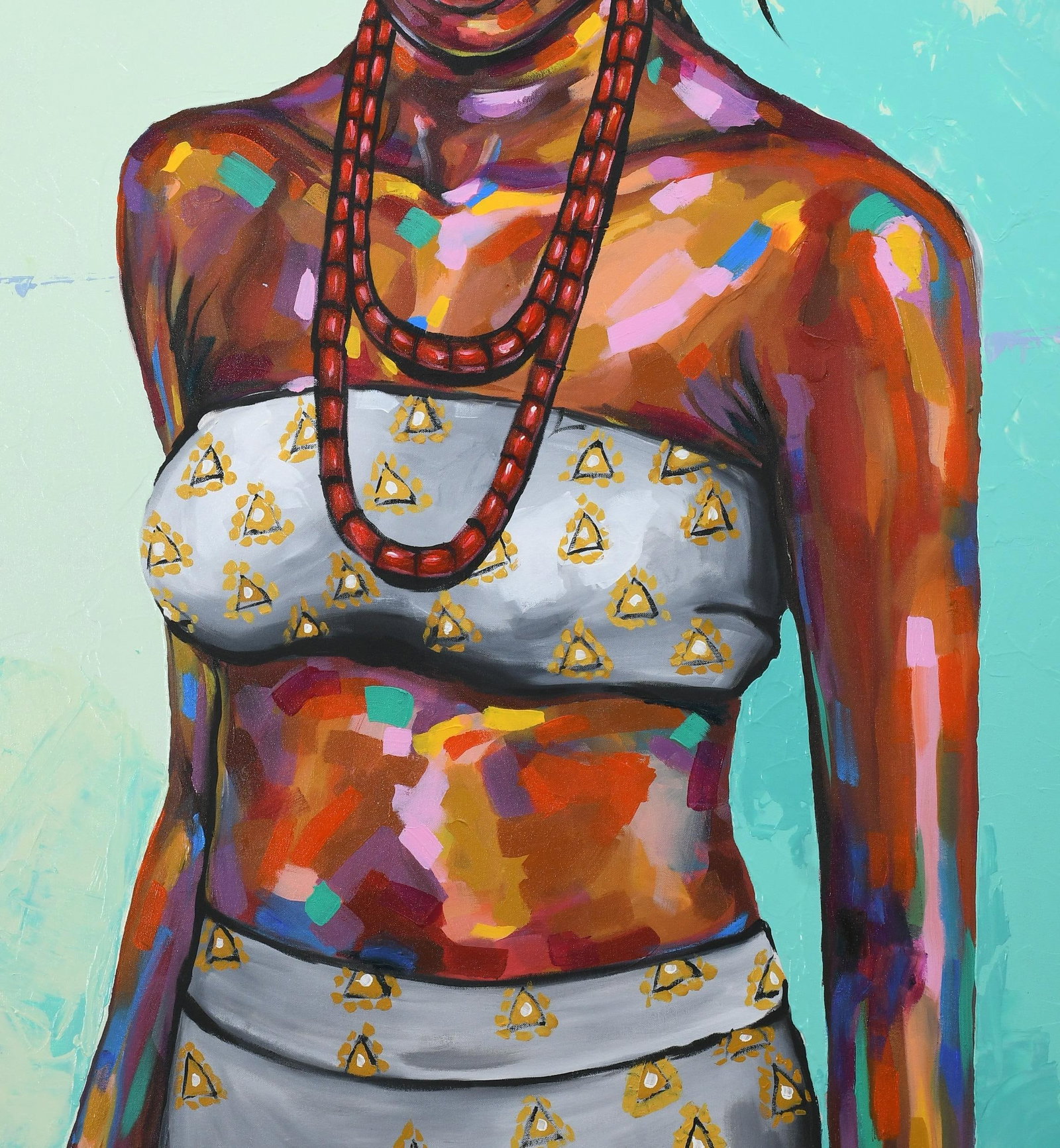 Damola Ayegbayo , Black pride 4 - 21st Century, Contemporary, Figurative Portrait, Women, Beauty, - 3