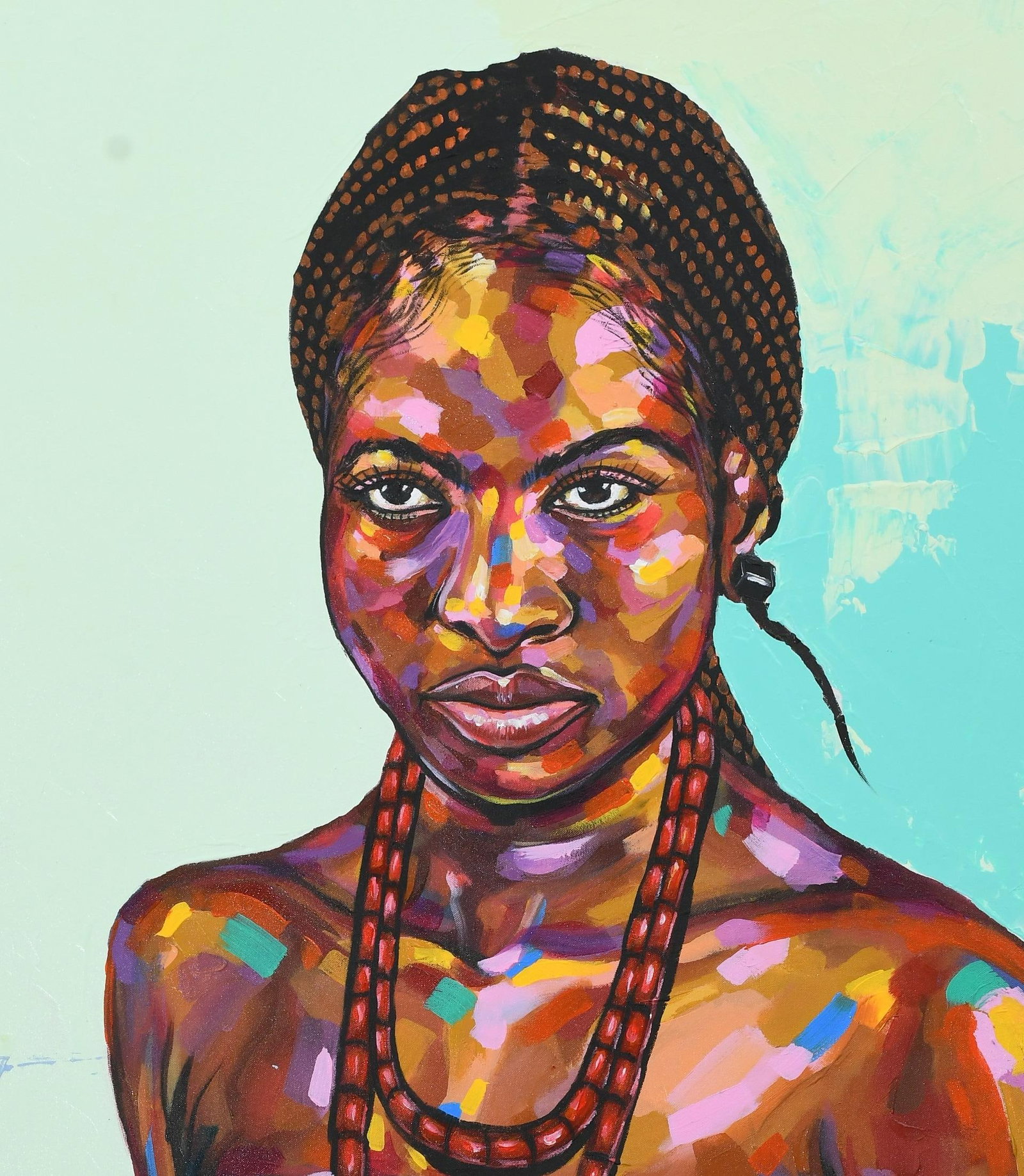 Damola Ayegbayo , Black pride 4 - 21st Century, Contemporary, Figurative Portrait, Women, Beauty, - 4
