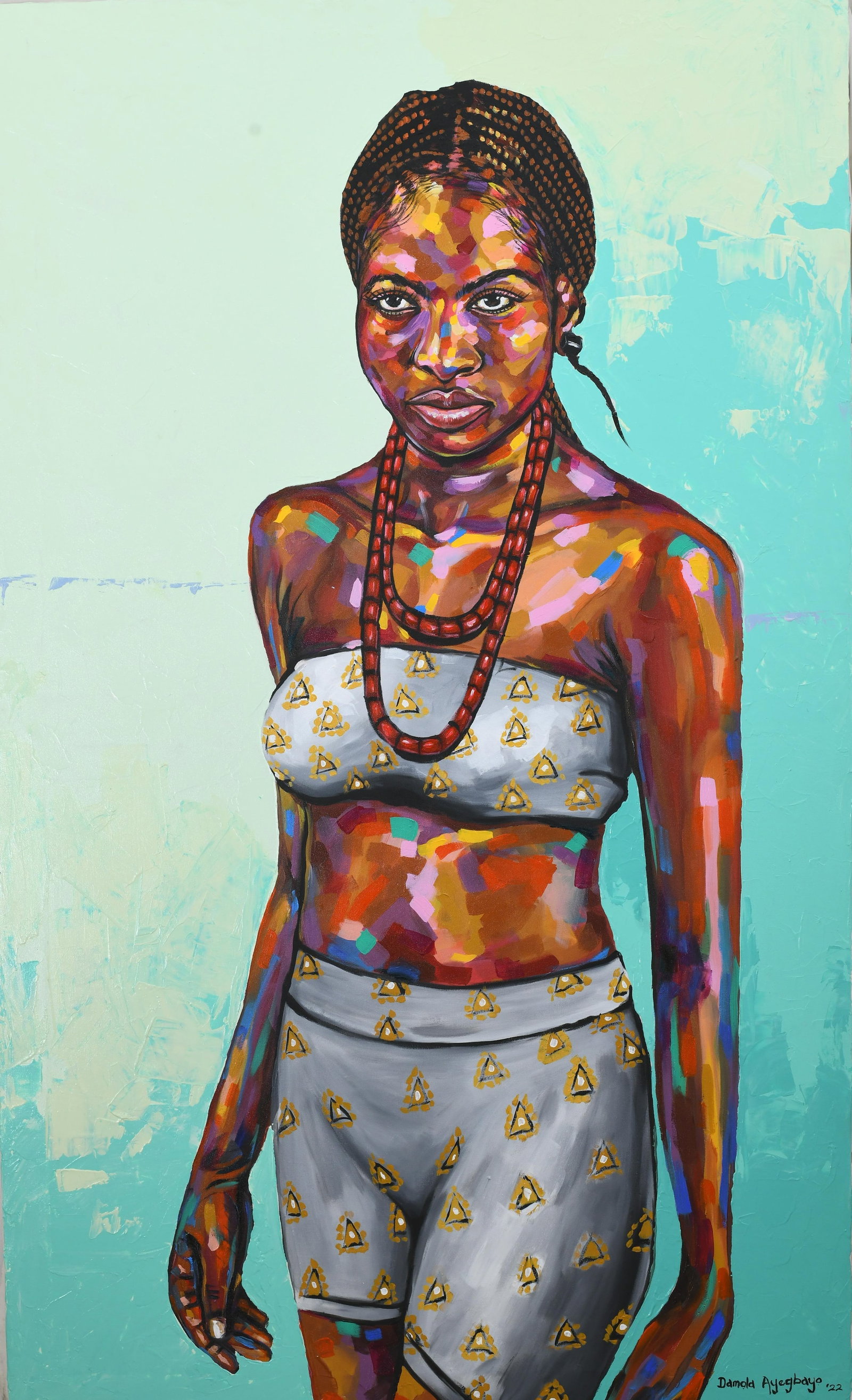 Damola Ayegbayo , Black pride 4 - 21st Century, Contemporary, Figurative Portrait, Women, Beauty, - 5
