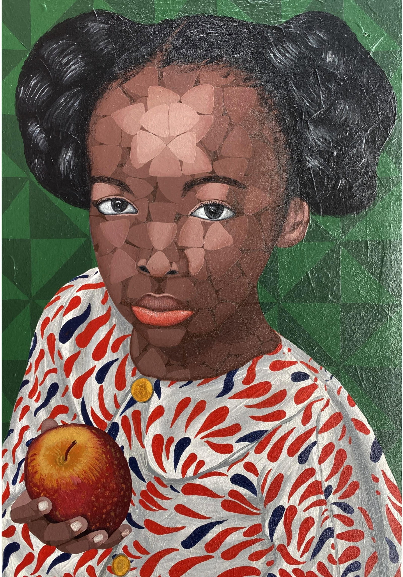 Oyeleye Feranmi, Next To You, 2023: Creator: Oyeleye Feranmi (2000, Nigerian) Creation Year: 2023 Dimensions: Height: 20 in (50.8 cm)Width: 16 in (40.64 cm)Depth: 1 in (2.54 cm) Medium: Acrylic,Canvas Movement & Style: Contemporary