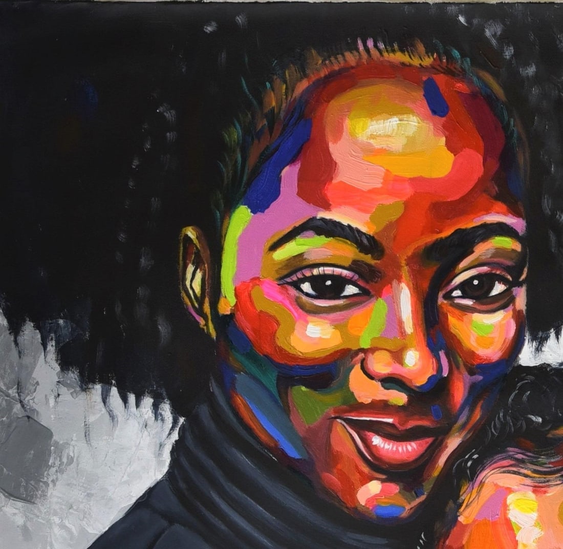 Damola Ayegbayo , Maternal Bond 2 - 21st Century, Contemporary, Figurative Portrait, Motherhood, - 3