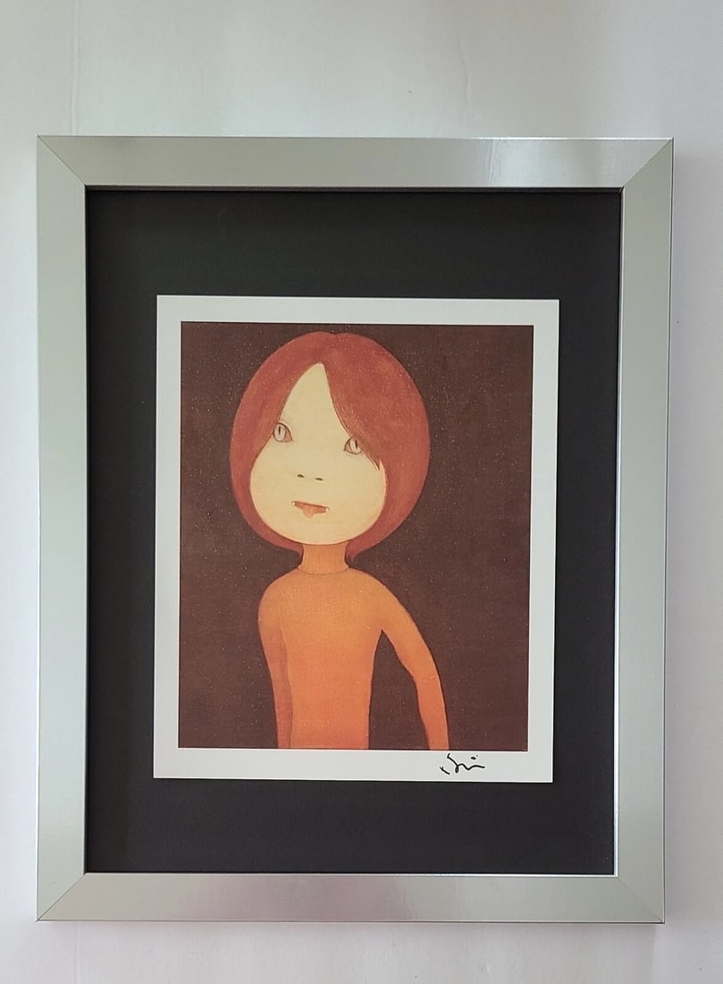 Yoshitomo Nara Signed Contemporary Print from Tokyo Framed Japan Pop Art: YOSHITOMO NARA AWESOME PRINT FROM TOKYO FACSIMILE SIGNED IN INK FULL OF COLOR PRINT SIZE OF THE PRINT IS ABOUT : 10 X 8 in FRAME COVERS AN AREA OF 15 X 12 in MOUNTED AND FRAMED EXCELLENT CONDITIONS