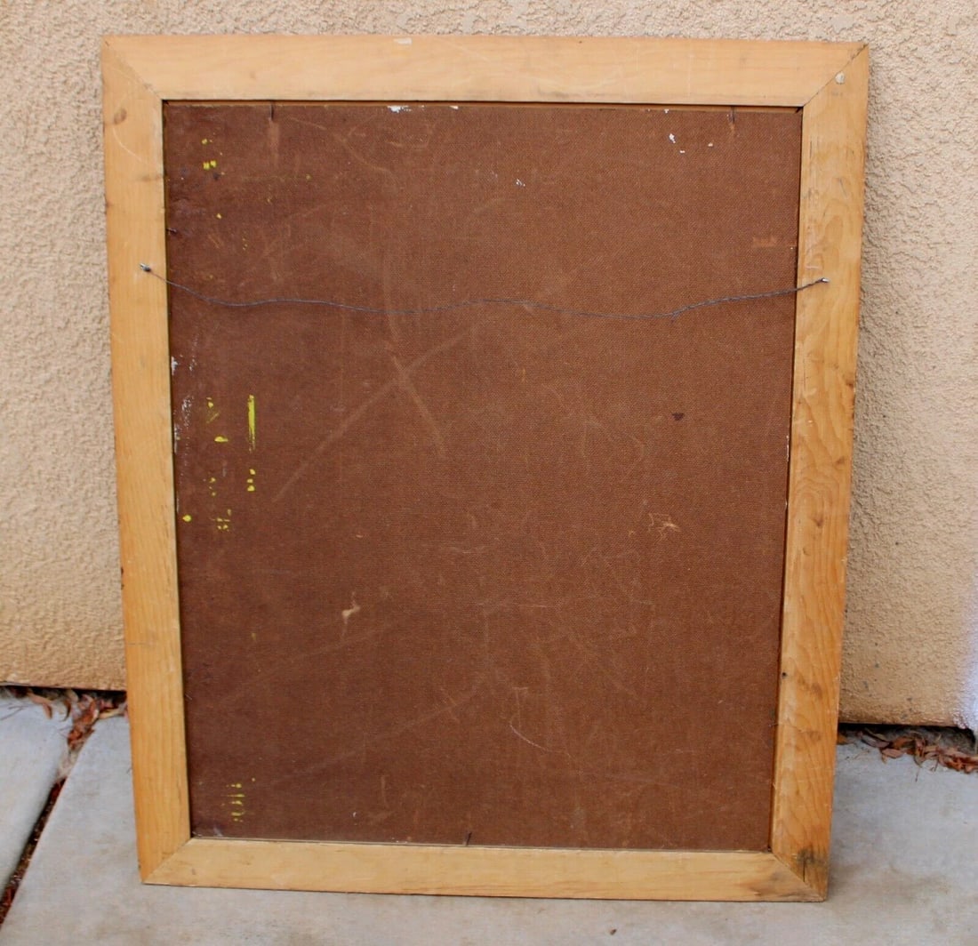 JACQUE TATUM Mid Century Modernist Expressionist Figures Thick Impasto painting - 6