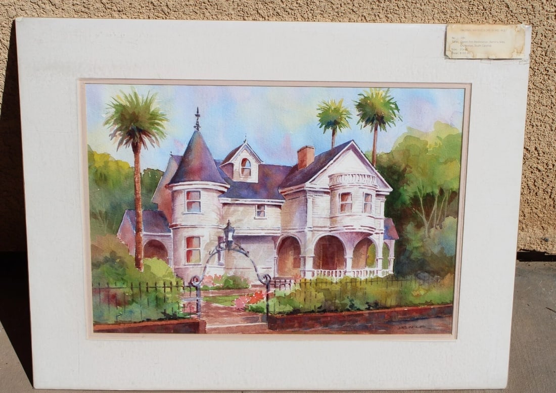 MEL WOLF Queen Ann Victorian Restoration House Battery Area Charleston S.C. w/c - 3