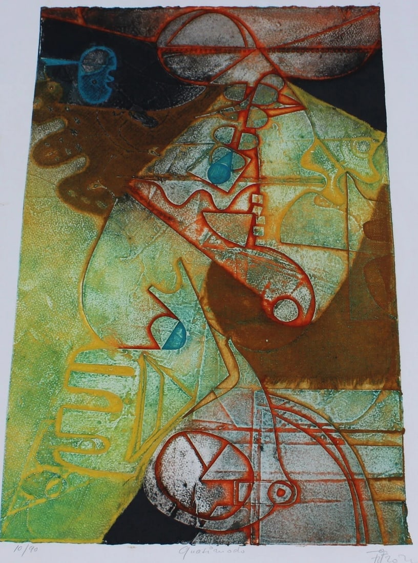 GERARD FITREMANN Surrealist Color Etching QUASIMODO S/N 10/90 Mirelle Fine Art - 4