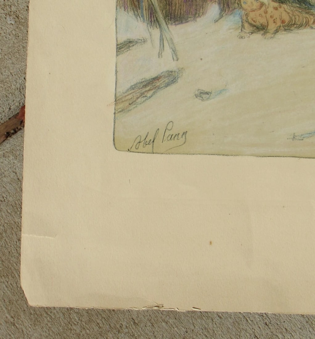 Abel Pann Color Lithograph La Classe 1935 se debrouille Edition Size 398/500 - 4