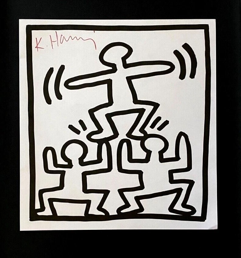 Keith Haring | Vintage & Scarce Print Signed Mounted & Framed 14x11 - 2