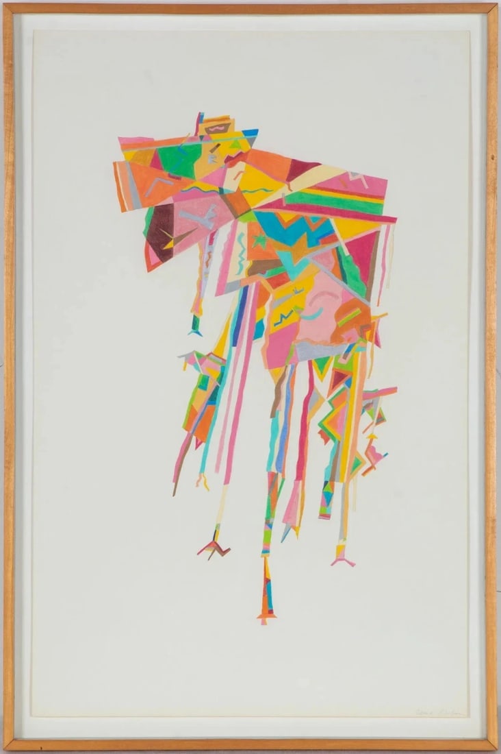 LENA RIVKIN Modernist Abstract watercolor - 2