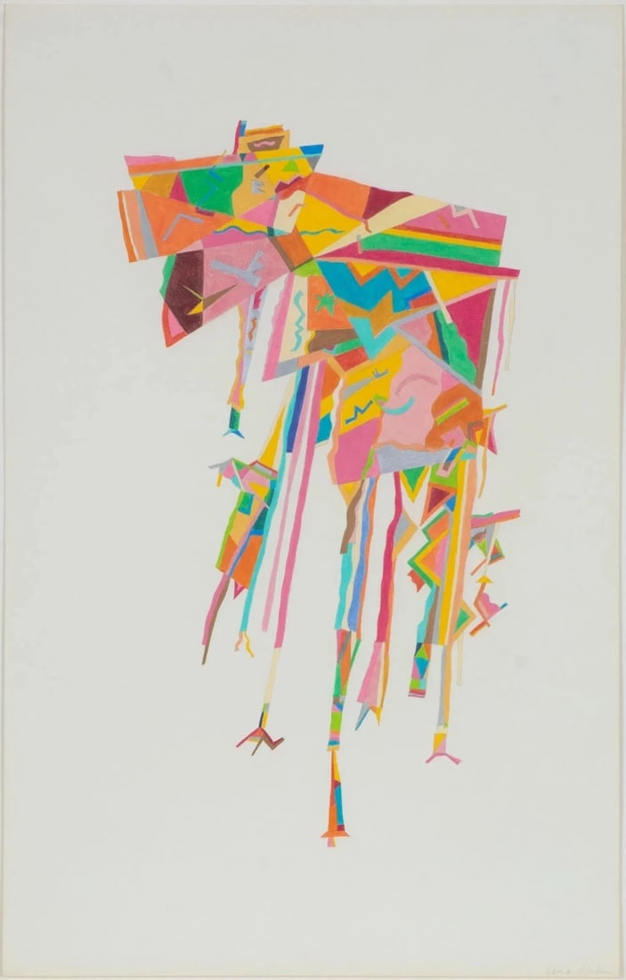 LENA RIVKIN Modernist Abstract watercolor - 3