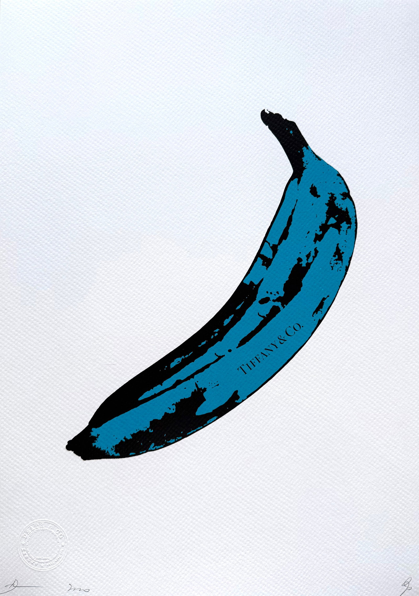 Death NYC Banana Tiffany: Title: Death NYC Banana Tiffany Date/Period: 21st Century Materials:Giclee on Fine art 300 gsm paper Size:17 3/4 x 12 1/2 inches Description:Artist: Death NYC, limited edition giclee on paper, out of 
