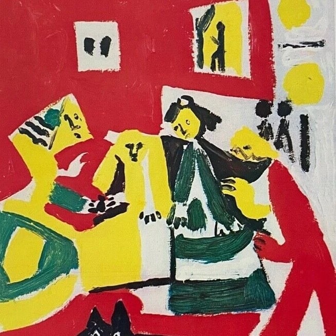 PABLO PICASSO+ ORIGINAL 1969 + SIGNED + HAND TIPPED COLOR PLATE MAIDS OF HONOR - 2