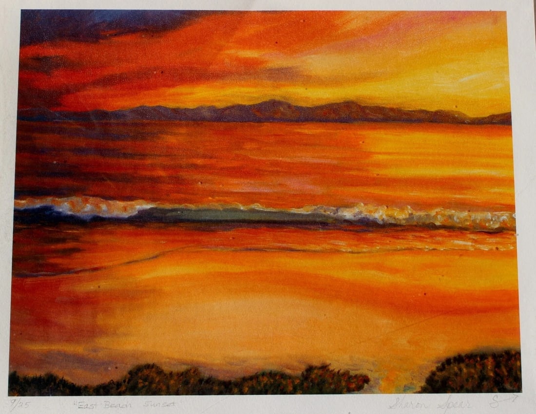 SHARON SPEAR California East Beach Sunset Giclee limited edition 9/25 COA (1 of 8)