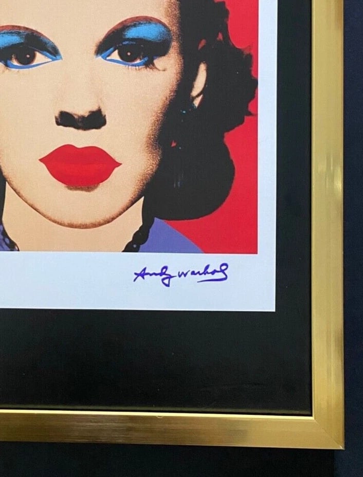 ANDY WARHOL + RARE SIGNED 1984 JUDY GARLAND PRINT MOUNTED & FRAMED - 3