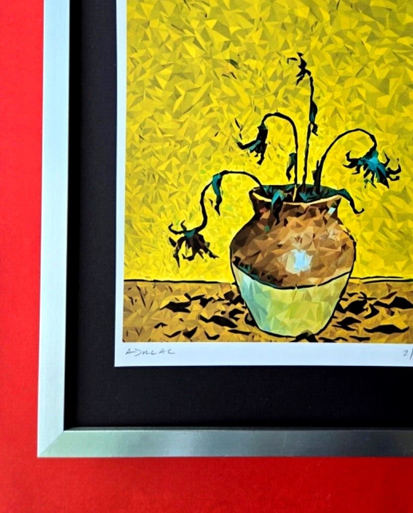 ALEXANDER DULAC | DEAD SUNFLOWERS Hand Signed Authentic Print Ed of 10 | COA - 4