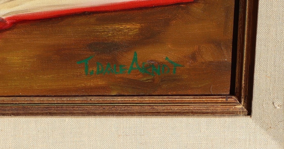T. Dale Arndt California Artist Still Life with Books & Eyeglasses oil painting - 4