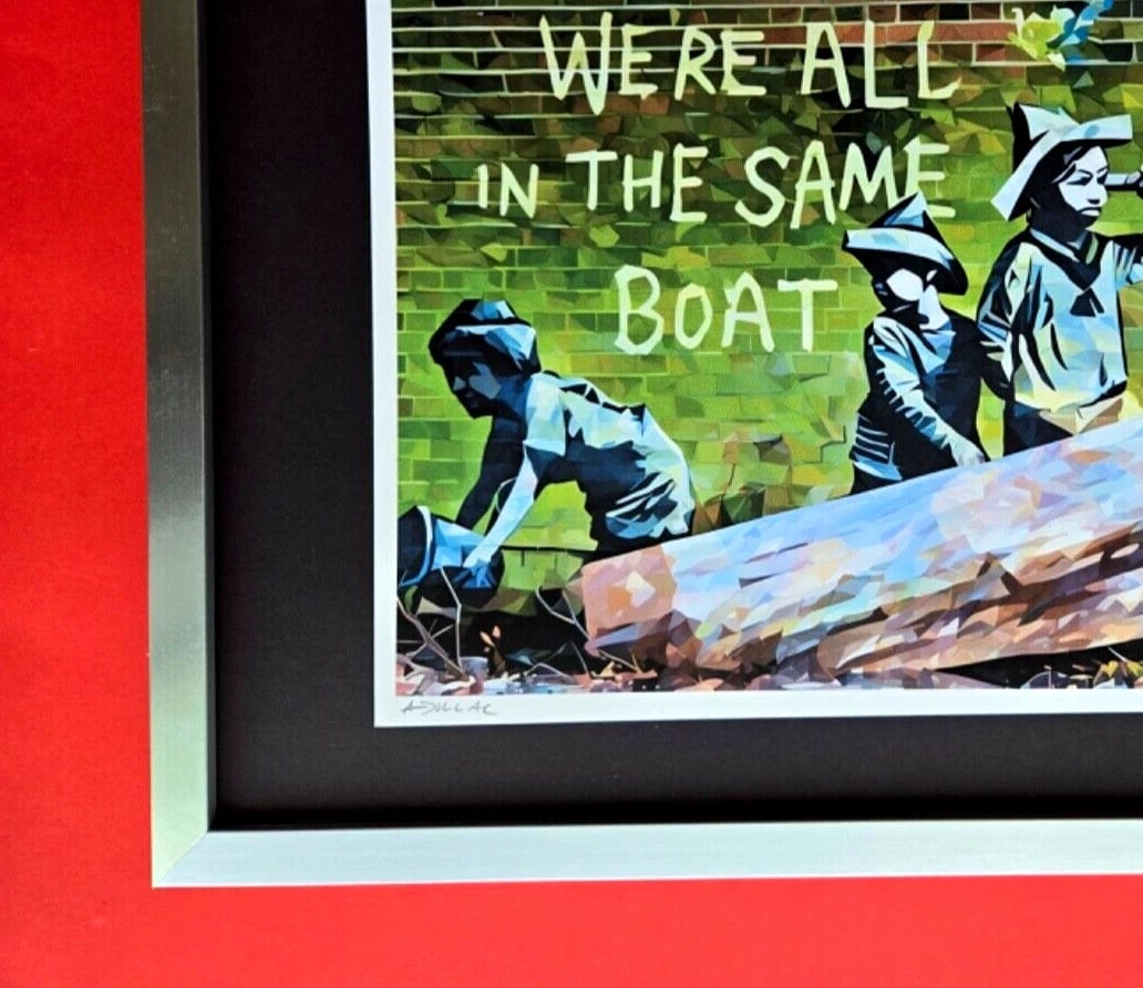 ALEXANDER DULAC | IN THE SAME BOAT Hand Signed Authentic Print Ed of 10 | COA - 4