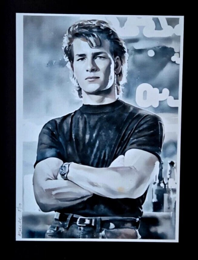 ALEXANDER DULAC | PATRICK SWAYZE Hand Signed Authentic Print Ed.of 10 COA - 2