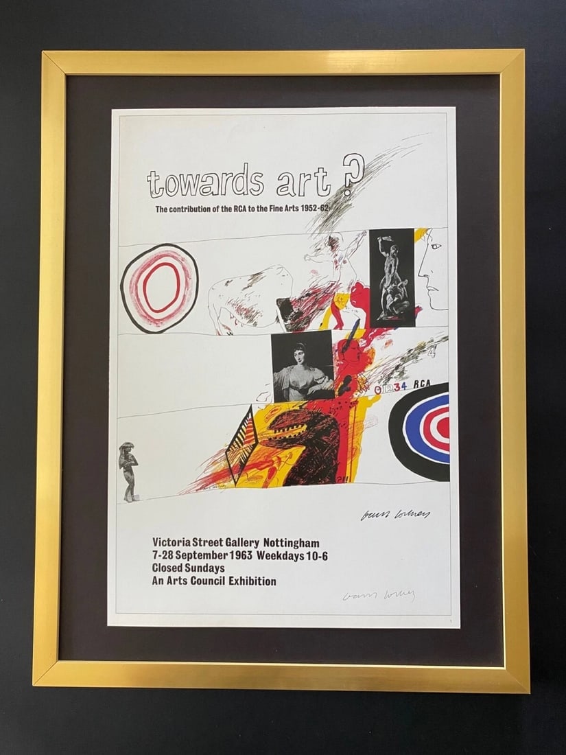 David Hockney | Vintage 1987 Signed Poster Print | Mounted and Framed: Up for Auction this Beautiful and Scarce Vintage 1987 Offset Lithograph after this Poster by David Hockney Facsimile Signed in Ink Art Print is about 14 X 9 in. This piece is mounted on a 16 x 12 in. 