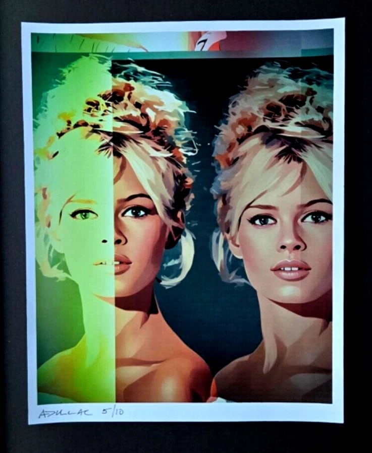 ALEXANDER DULAC | BRIGITTE BARDOT Hand Signed Print Edition of 10 COA - 2