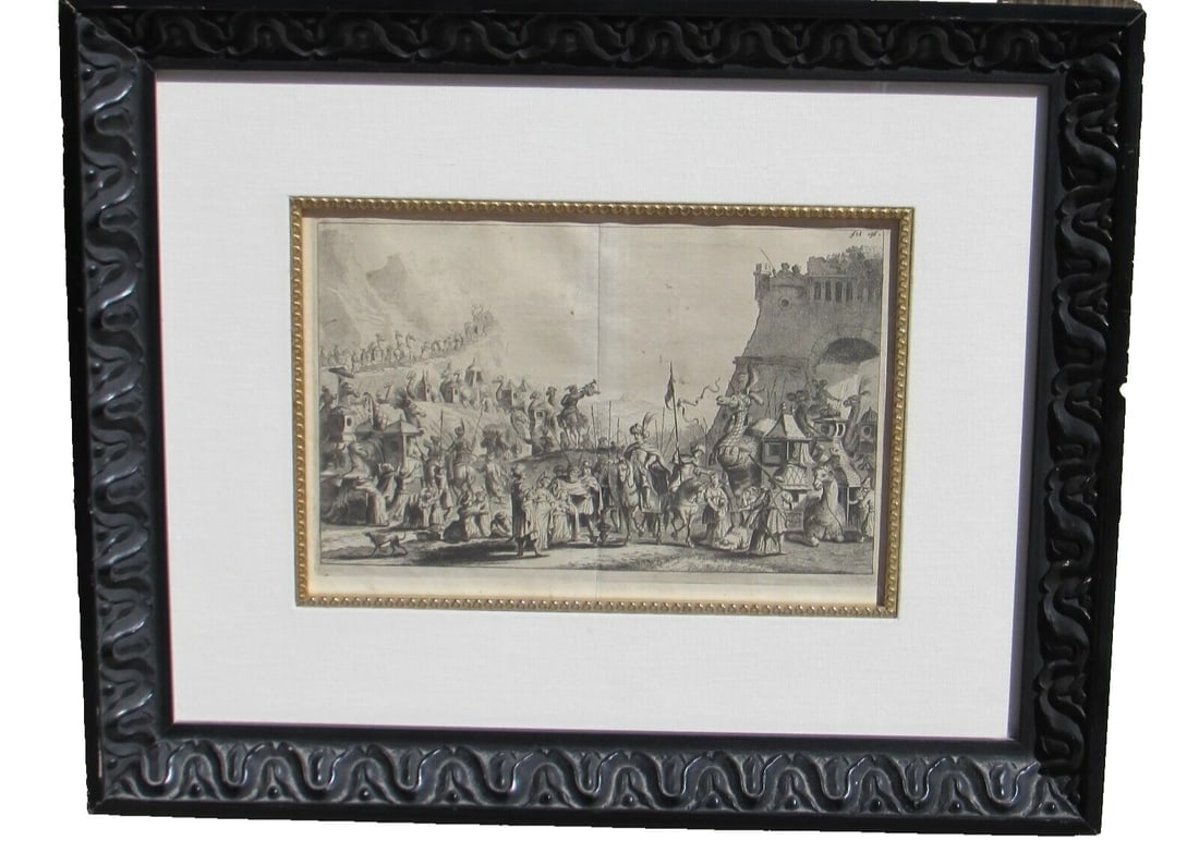 500 Beautiful Girls from Scamachy (Johannes Kip after Strup, 1676) Engraving - 2