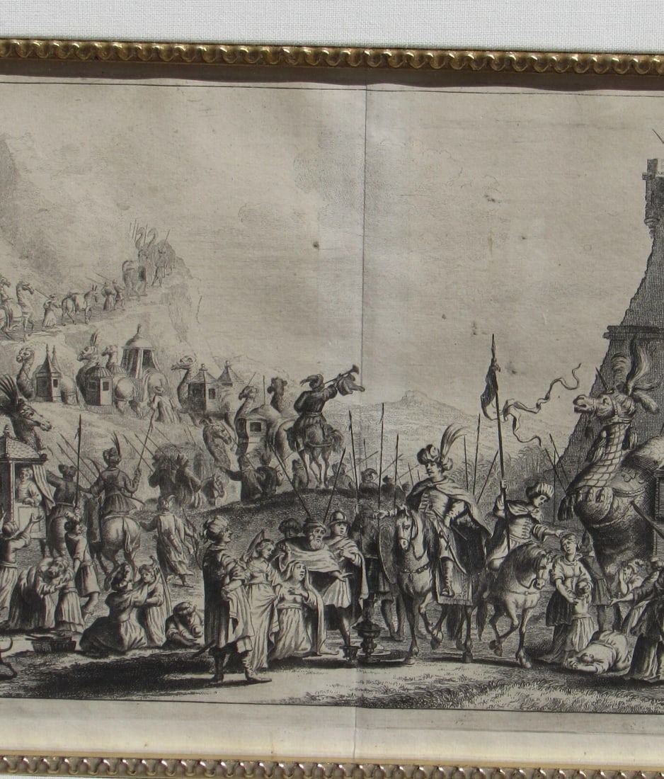 500 Beautiful Girls from Scamachy (Johannes Kip after Strup, 1676) Engraving - 4