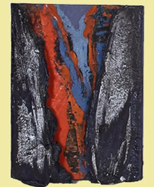 LESLIE D WAYNE Fine Gallery Provenance "From the Steep" 1993 Abstract - 3