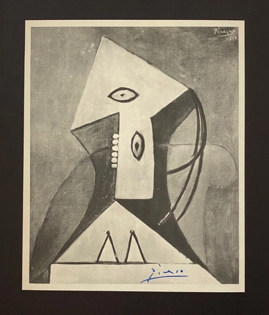 PABLO PICASSO | Vintage 1940 Signed Print | Ltd. Ed | Framed - 2
