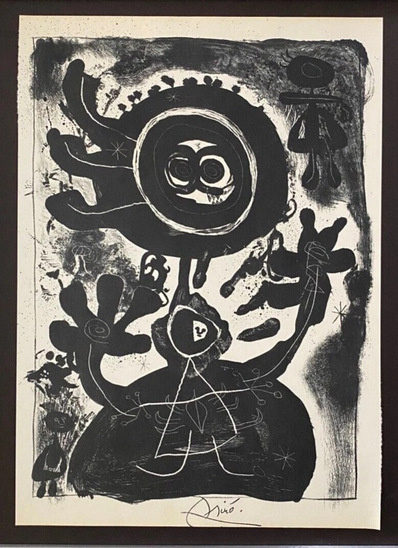 Joan Miro | Vintage 1958 Signed | Mounted & Framed Offset Lithograph B - 2