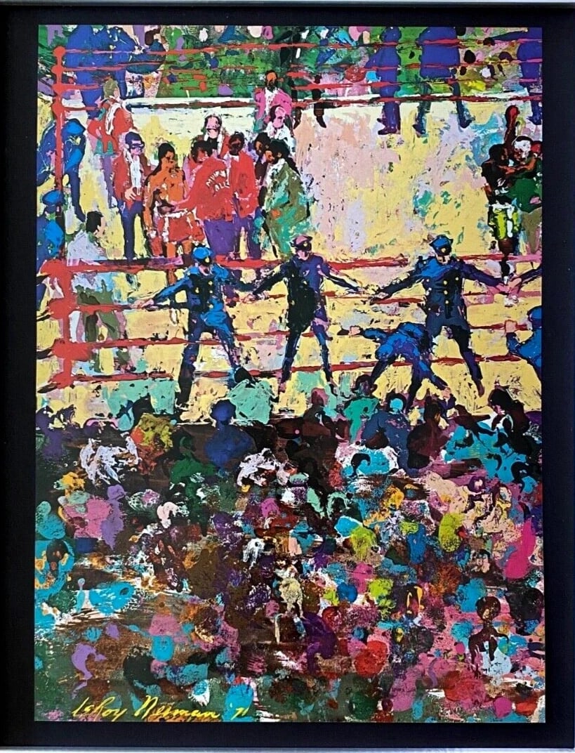 LeRoy Neiman " BOX " 1974 Signed Pop Art Mounted and Framed in New 11x14 LS - 2