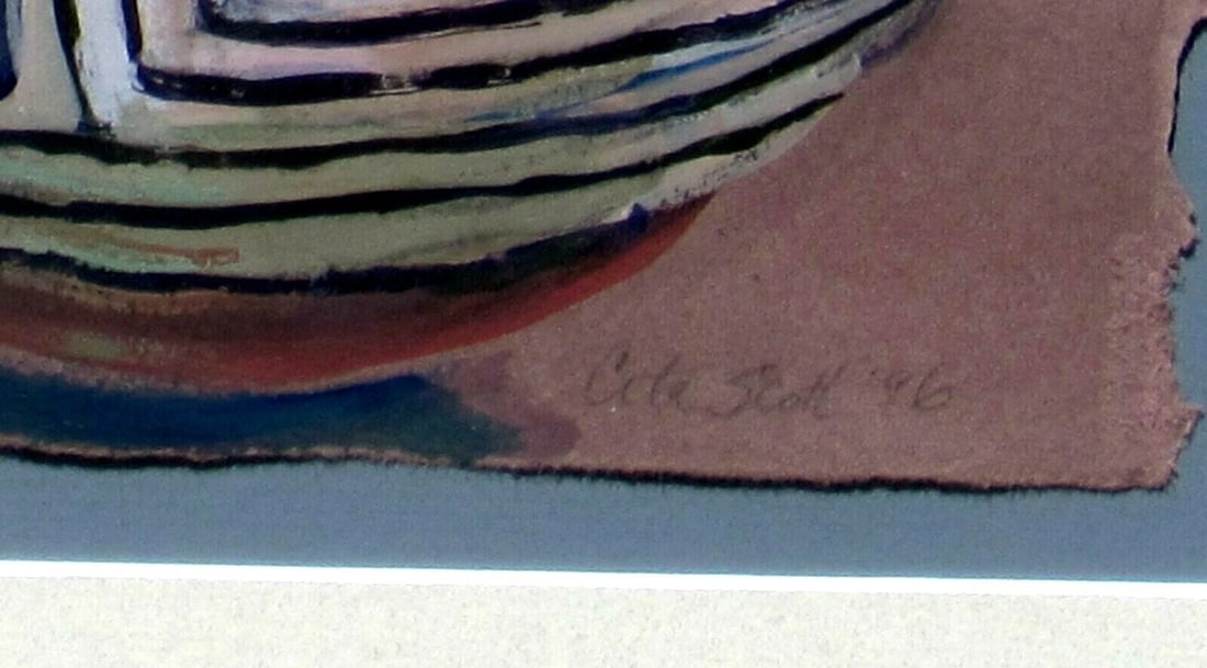 CITA SCOTT Casa Grande Pots Pottery 1996 Acrylic on Paper - 6