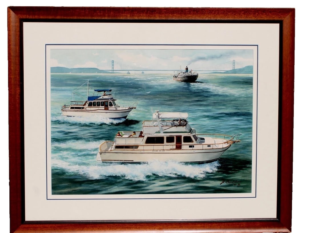 GIORGINA CANDELARIA WELLS Boats Cruising by the San Francisco Golden Gate Bridge - 2