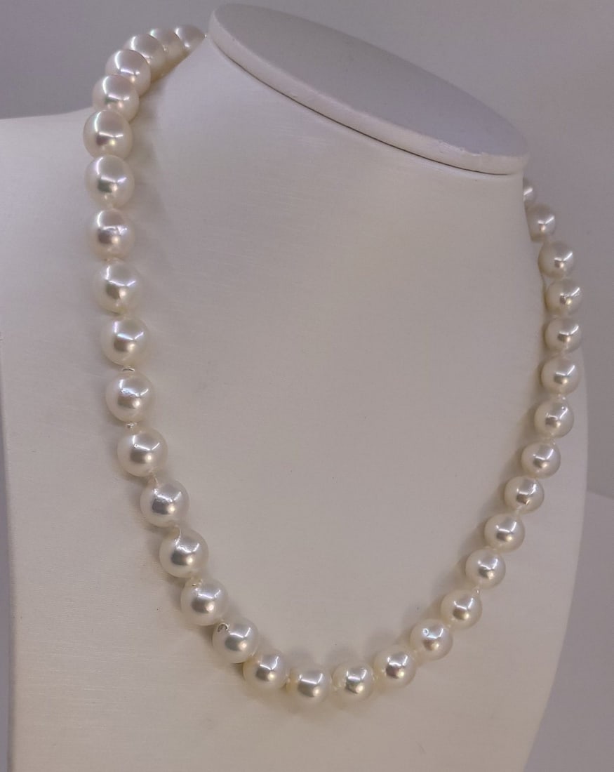 Necklace 9.5x10mm Akoya Pearls - 3