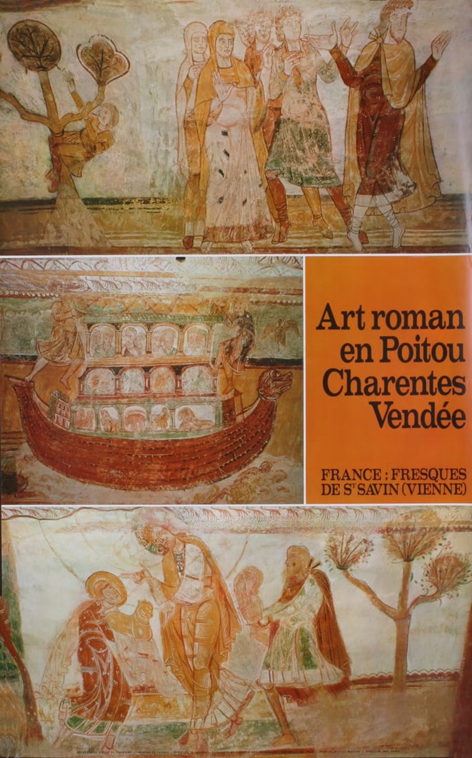 Art Roman en Poitou Charentes Vendee: Art Roman en Poitou Charentes Vendee by Artist Unknown, Unsigned Offset Lithograph. Paper size is 39 x 24.25 inches, with an image size of 39 x 24.25 inches. The Offset Lithograph is from an unknown e