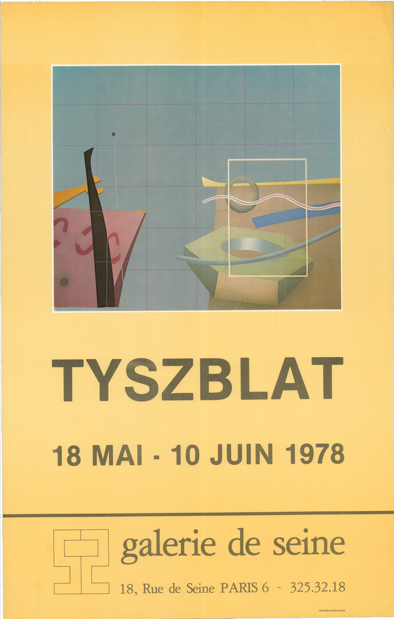 Galerie De Seine: Galerie De Seine by Dibbets, 1978 Unsigned Offset Lithograph. Paper size is 23 x 14.5 inches, with an image size of 9 x 10.5 inches. The Offset Lithograph is from an unknown edition size. and is not