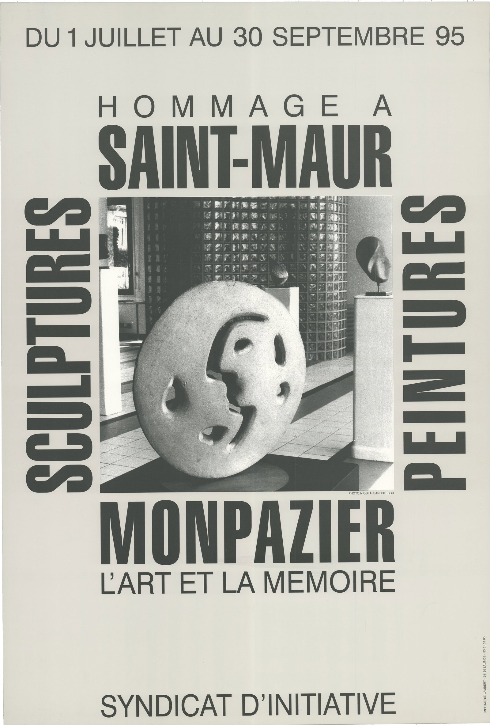 HOMMAGE A SAINT-MAUR: HOMMAGE A SAINT-MAUR by , 1995 Unsigned Offset Lithograph. Paper size is 23.25 x 15.75 inches, with an image size of 9.5 x 9.5 inches. The Offset Lithograph is from an unknown edition size. and is