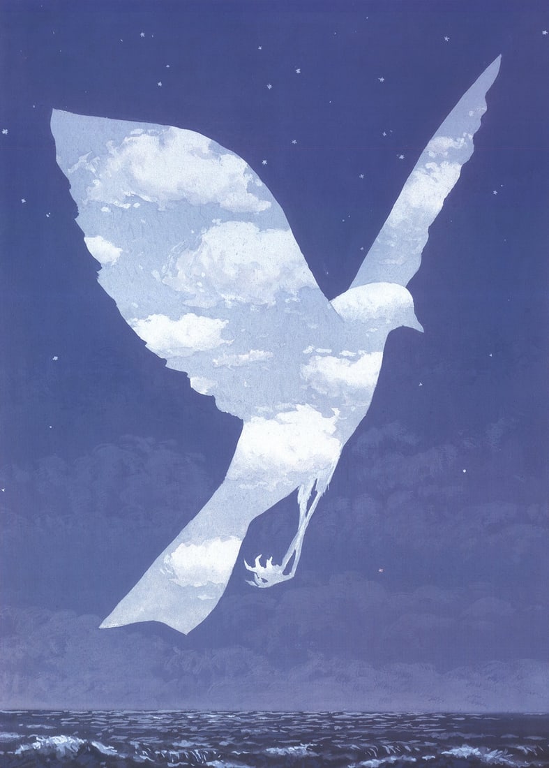 L'Entree en Scene (no border): L'Entree en Scene (no border) by Rene Magritte, 2015 Unsigned Offset Lithograph. Paper size is 27.5 x 19.75 inches, with an image size of 27.5 x 19.75 inches. The Offset Lithograph is from an unknown