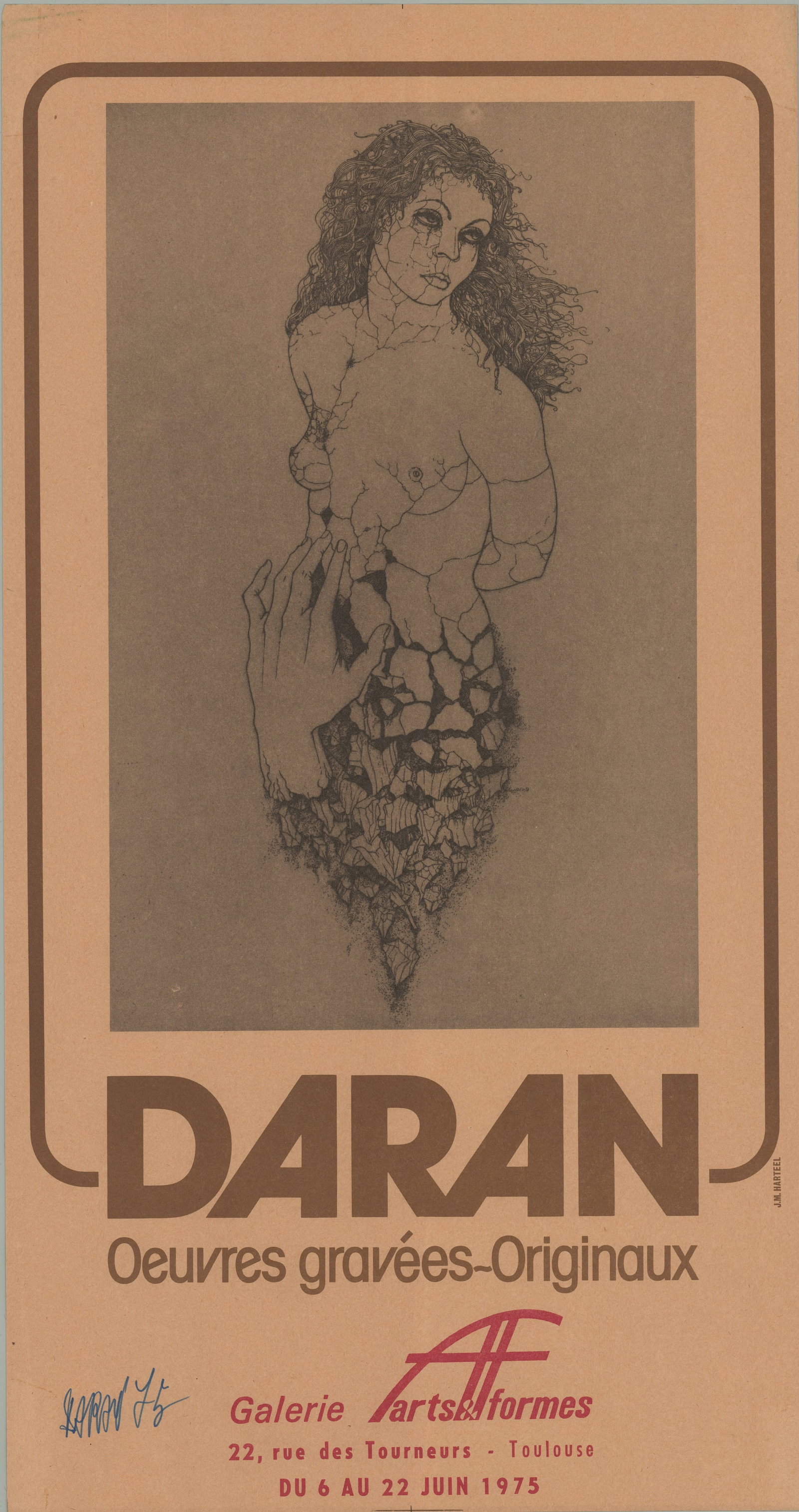 Lithographs: Lithographs by Daran, 1975 Signed Offset Lithograph. Paper size is 22 x 11.5 inches, with an image size of 13.5 x 8.75 inches. The Offset Lithograph is from an unknown edition size. and is not