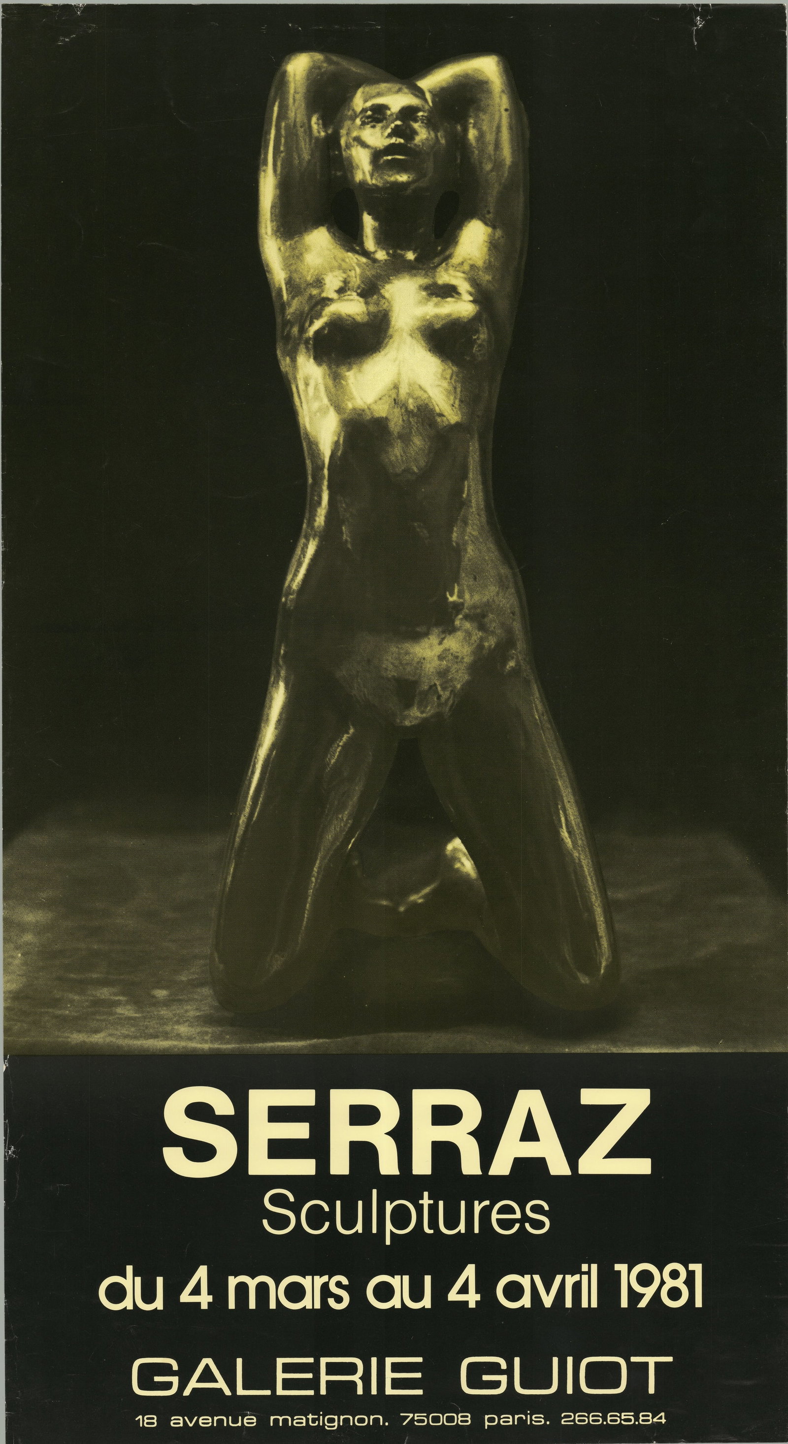Sculptures: Sculptures by Serraz, 1981 Unsigned Offset Lithograph. Paper size is 26.75 x 14.5 inches, with an image size of 19.5 x 14.5 inches. The Offset Lithograph is from an unknown edition size. and is not