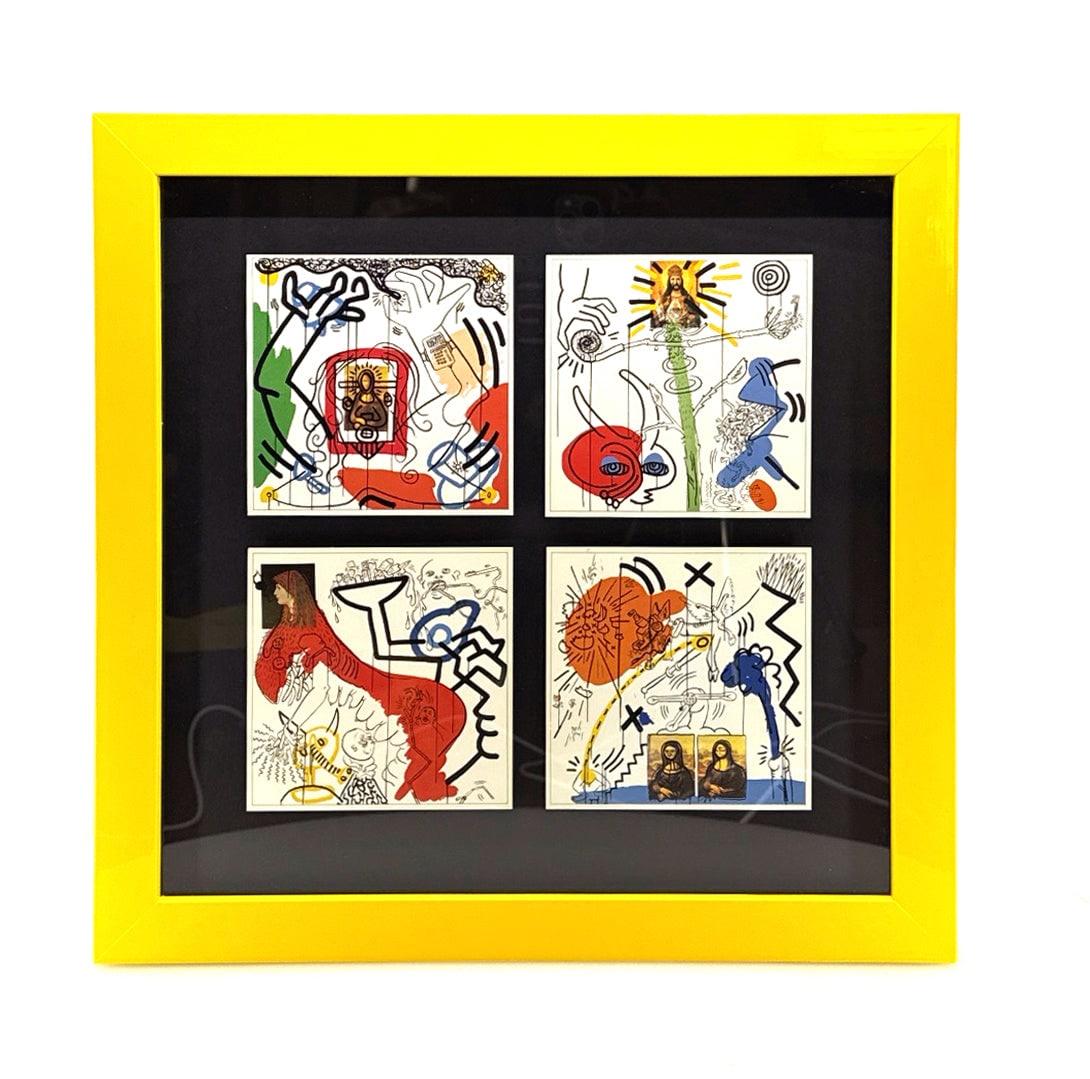 Silkscreens from Apocalypse: Silkscreens from Apocalypse by Keith Haring, 1988 Unsigned Offset Lithograph. Paper size is 13.25 x 13.25 inches, with an image size of 13.25 x 13.25 inches. The Offset Lithograph is from an unknown