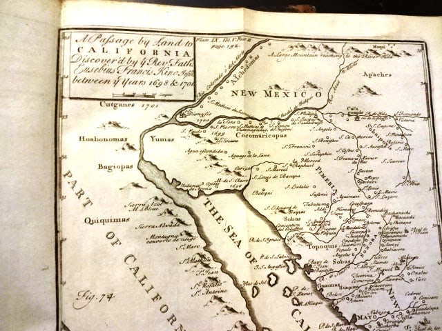 1721 Kino California Map Volume Philosophical Transactions - 2