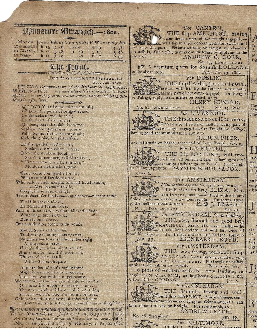 1802 Federalist Newspaper Thomas Jefferson Judiciary - 4