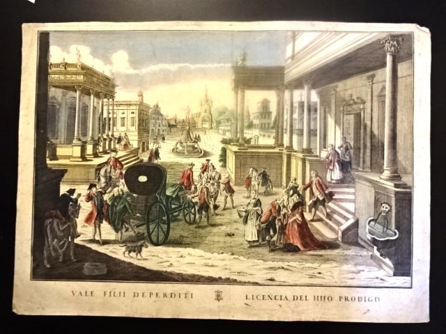 1784 Handcolored Prodigal Sons Departure (1 of 2)